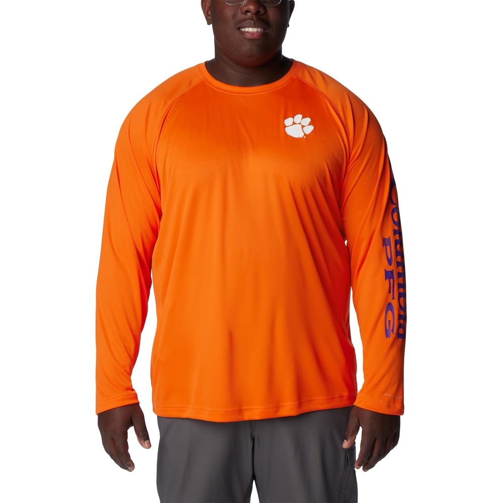 image:imageColumbia Mens Collegiate Terminal Tackle Long Sleeve ShirtCle Spark Orange