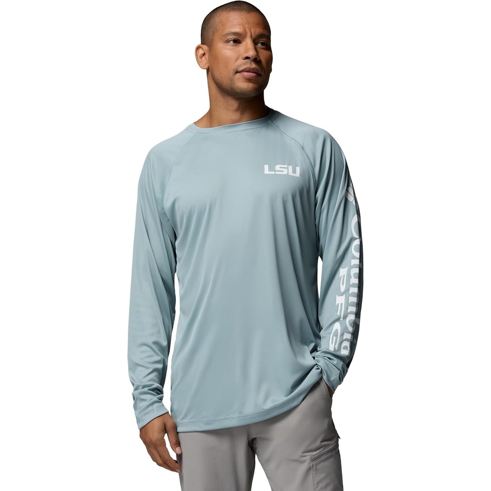 image:imageColumbia Mens Collegiate Terminal Tackle Long Sleeve ShirtLsu Crushed Blue