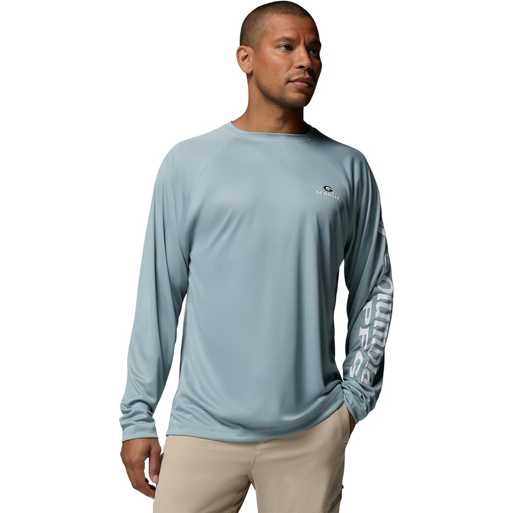 image:imageColumbia Mens Collegiate Terminal Tackle Long Sleeve ShirtUga Crushed Blue