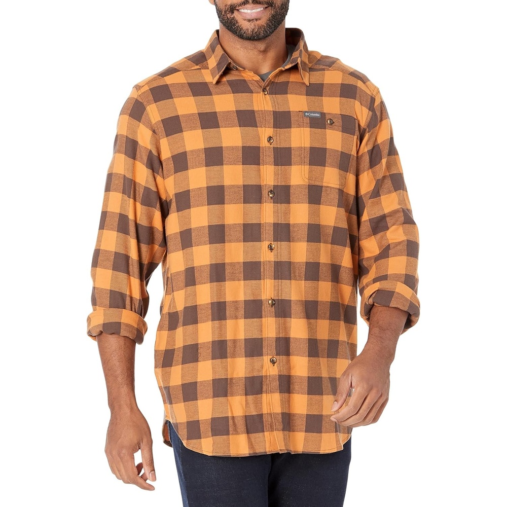 image:imageColumbia Mens Cornell Woods Flannel Long Sleeve ShirtCordovan Buffalo Check