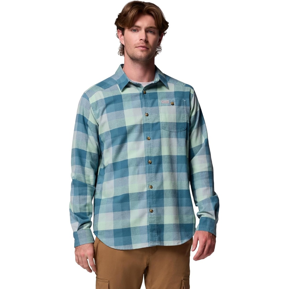 image:imageColumbia Mens Cornell Woods Flannel Long Sleeve ShirtNew Mint Multi Buffalo Check