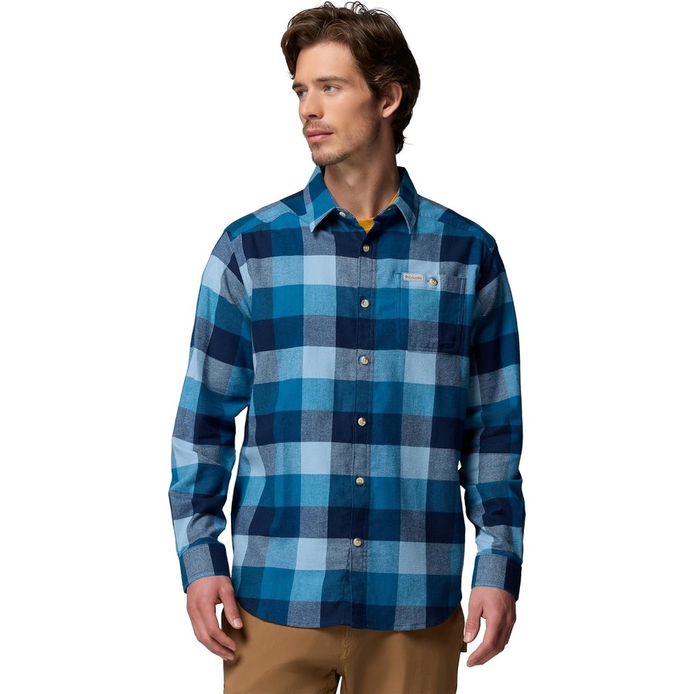 image:imageColumbia Mens Cornell Woods Flannel Long Sleeve ShirtPhoenix Blue Multi Buffalo