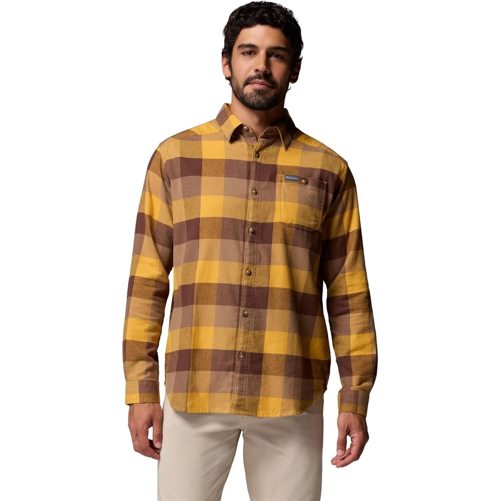 image:imageColumbia Mens Cornell Woods Flannel Long Sleeve ShirtSquash Multi Buffalo