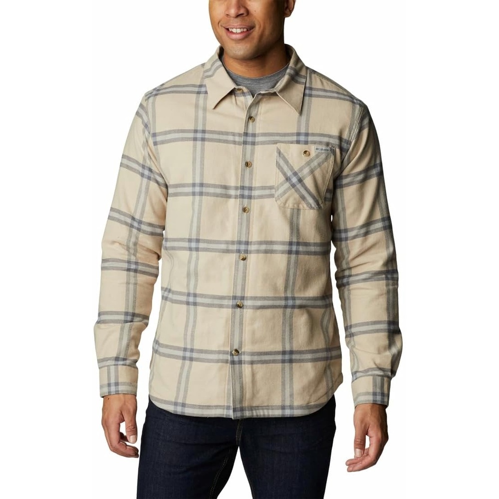 image:imageColumbia Mens Cornell Woods Fleece Lined Shirt JacketAncient Fossil Windowpane