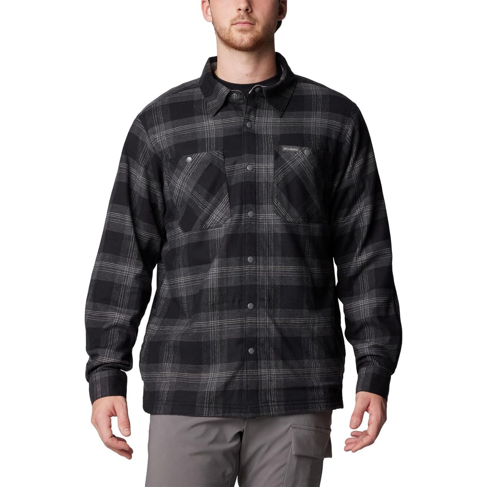 image:imageColumbia Mens Cornell Woods Fleece Lined Shirt JacketBlackuffalo Tartan