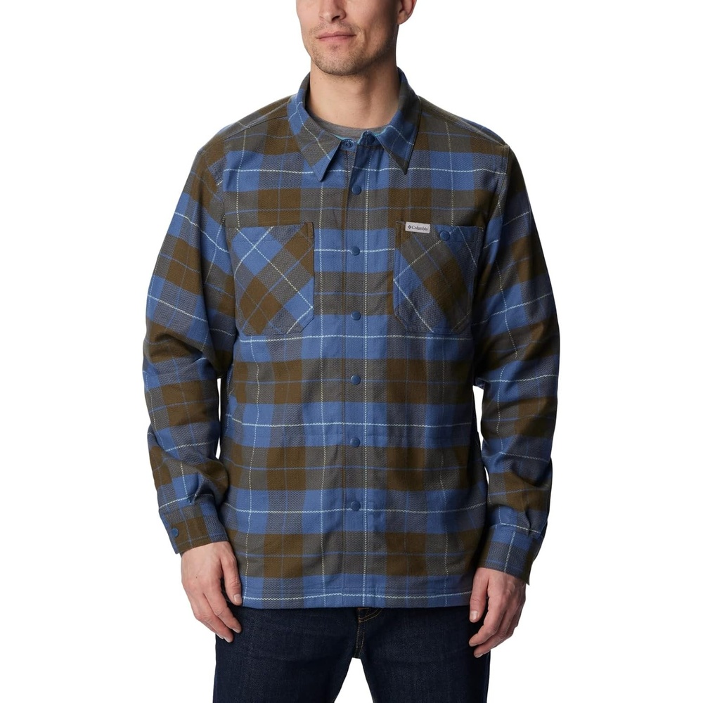 image:imageColumbia Mens Cornell Woods Fleece Lined Shirt JacketDark MountainShasta Woodsman Tartan