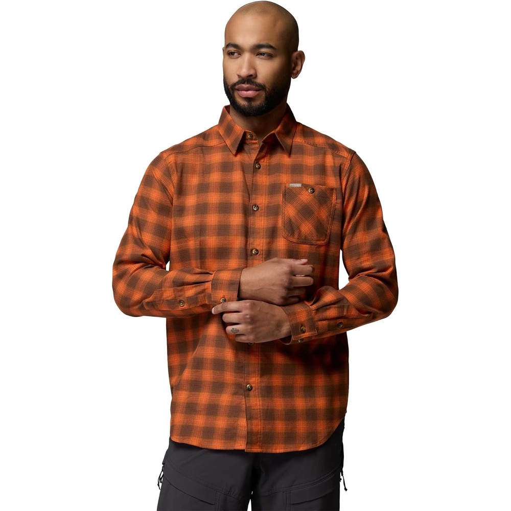 image:imageColumbia Mens Hunt Line Flannel Long Sleeve ShirtBlaze
