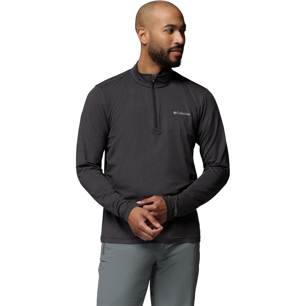image:imageColumbia Mens Parsons Point Long Sleeve 14 ZipBlack Heather