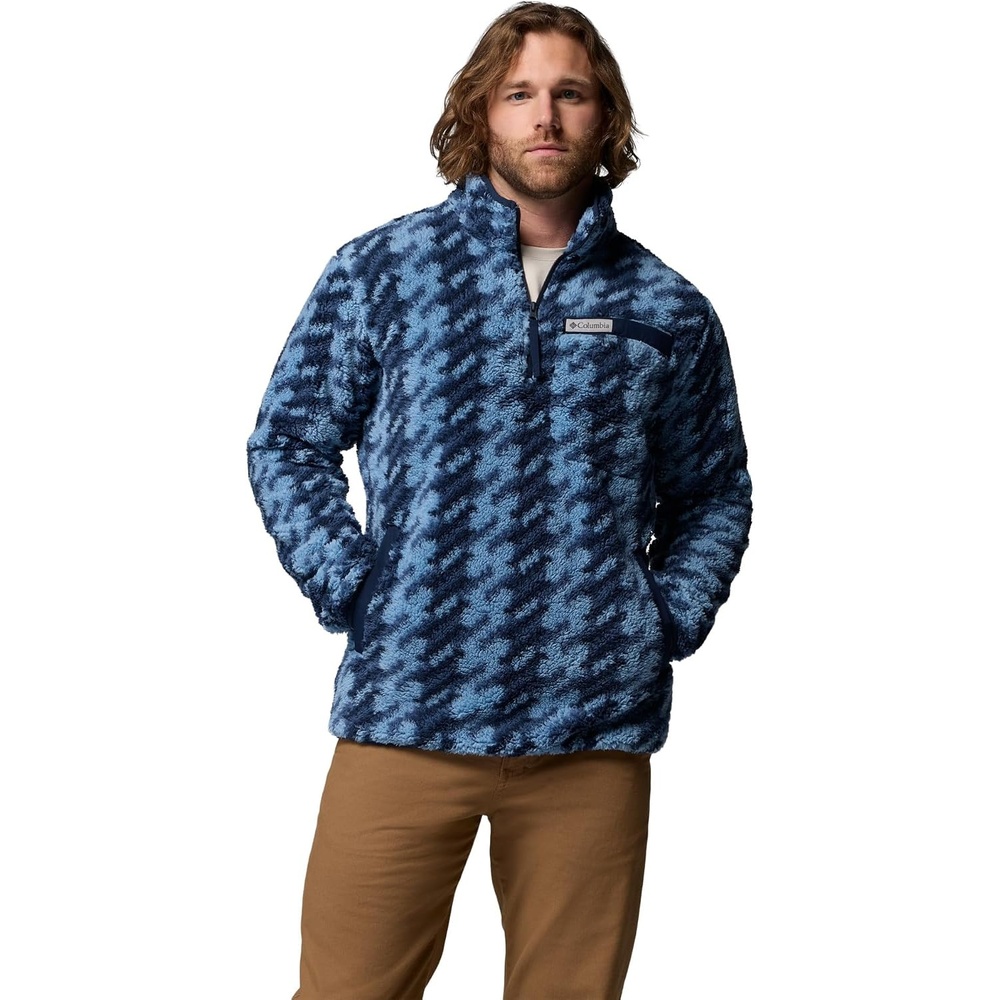image:imageColumbia Mens Rugged Ridge High Pile Half ZipRainy Day TwillsCollegiate Navy