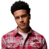 Columbia Men’s Collegiate Flare Gun Flannel Long Sleeve Shirt(Ark – Red Velvet Tartan)
