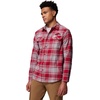 Columbia Men’s Collegiate Flare Gun Flannel Long Sleeve Shirt(Ark – Red Velvet Tartan)