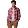 Columbia Men’s Collegiate Flare Gun Flannel Long Sleeve Shirt(Ark – Red Velvet Tartan)