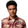 Columbia Men’s Collegiate Flare Gun Flannel Long Sleeve Shirt(Fsu – Cabernet Tartan)