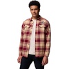 Columbia Men’s Collegiate Flare Gun Flannel Long Sleeve Shirt(Fsu – Cabernet Tartan)
