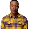 Columbia Men’s Collegiate Flare Gun Flannel Long Sleeve Shirt(Lsu – Vivid Purple Tartan)