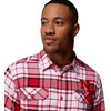 Columbia Men’s Collegiate Flare Gun Flannel Long Sleeve Shirt(Neb – Bright Red Tartan)