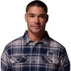 Columbia Men’s Collegiate Flare Gun Flannel Long Sleeve Shirt(Psu – Collegiate Navy Tartan)