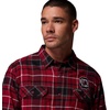 Columbia Men’s Collegiate Flare Gun Flannel Long Sleeve Shirt(Sc – Beet Tartan)