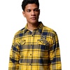 Columbia Men’s Collegiate Flare Gun Flannel Long Sleeve Shirt(Um – Yellow Tartan)