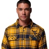Columbia Men’s Collegiate Flare Gun Flannel Long Sleeve Shirt(Wv – Mlb Gold Tartan)