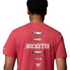 Columbia Mens Collegiate PFG Tee Short Sleeve(Os – Intense Red Heather)