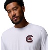 Columbia Mens Collegiate PFG Tee Short Sleeve(Sc – White)