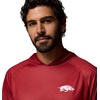 Columbia Men’s Collegiate Super Terminal Tackle Hoodie(Ark – Red Velvet/Columbia Grey)
