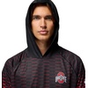 Columbia Men’s Collegiate Super Terminal Tackle Hoodie(Os – Black/Intense Red)