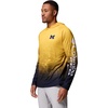 Columbia Men’s Collegiate Super Terminal Tackle Hoodie(Um – Yellow/Collegiate Navy)