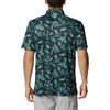 Columbia Men’s Collegiate Super Terminal Tackle Polo(Nd – Collegiate Navy Dorado Isle Print)