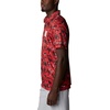 Columbia Men’s Collegiate Super Terminal Tackle Polo(Neb – Bright Red Dorado Isle Print)