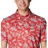 Columbia Men’s Collegiate Super Terminal Tackle Polo(Os – Intense Red Dorado Isle Print)