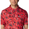 Columbia Men’s Collegiate Super Terminal Tackle Polo(Uga – Bright Red Dorado Isle Print)