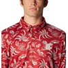 Columbia Men’s Collegiate Super Terminal Tackle Polo(Waz – Red Velvet Dorado Isle Print)