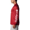 Columbia Men’s Collegiate Terminal Tackle Heather Long Sleeve Shirt(Ala – Red Velvet Heather)