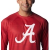 Columbia Men’s Collegiate Terminal Tackle Heather Long Sleeve Shirt(Ala – Red Velvet Heather)