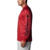 Columbia Men’s Collegiate Terminal Tackle Heather Long Sleeve Shirt(Ark – Red Velvet Heather)