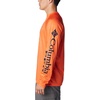 Columbia Men’s Collegiate Terminal Tackle Heather Long Sleeve Shirt(Aub – Spark Orange Heather)