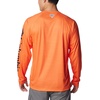 Columbia Men’s Collegiate Terminal Tackle Heather Long Sleeve Shirt(Aub – Spark Orange Heather)