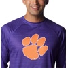 Columbia Men’s Collegiate Terminal Tackle Heather Long Sleeve Shirt(Cle – Vivid Purple Heather)