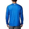 Columbia Men’s Collegiate Terminal Tackle Heather Long Sleeve Shirt(Fla – Azul Heather)