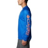 Columbia Men’s Collegiate Terminal Tackle Heather Long Sleeve Shirt(Fla – Azul Heather)