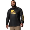 Columbia Men’s Collegiate Terminal Tackle Heather Long Sleeve Shirt(Lsu – Shark Heather)