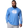 Columbia Men’s Collegiate Terminal Tackle Heather Long Sleeve Shirt(Nc – White Cap Heather)