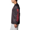 Columbia Men’s Collegiate Terminal Tackle Heather Long Sleeve Shirt(Neb – Shark Heather)