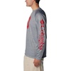 Columbia Men’s Collegiate Terminal Tackle Heather Long Sleeve Shirt(Os – Columbia Grey Heather)