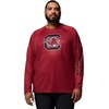 Columbia Men’s Collegiate Terminal Tackle Heather Long Sleeve Shirt(Sc – Beet Heather)