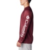 Columbia Men’s Collegiate Terminal Tackle Heather Long Sleeve Shirt(Tam – Deep Maroon Heather)