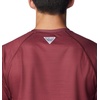 Columbia Men’s Collegiate Terminal Tackle Heather Long Sleeve Shirt(Tam – Deep Maroon Heather)