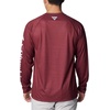 Columbia Men’s Collegiate Terminal Tackle Heather Long Sleeve Shirt(Tam – Deep Maroon Heather)